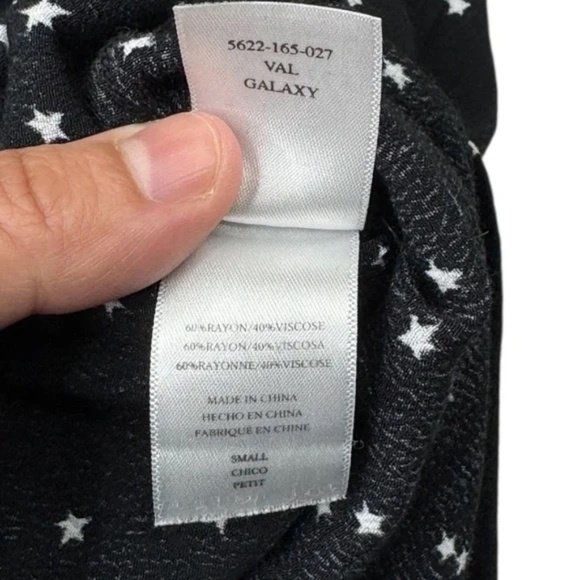 Rails Val Galaxy Tie Front Celestial Shirt Black - Picture 10 of 15